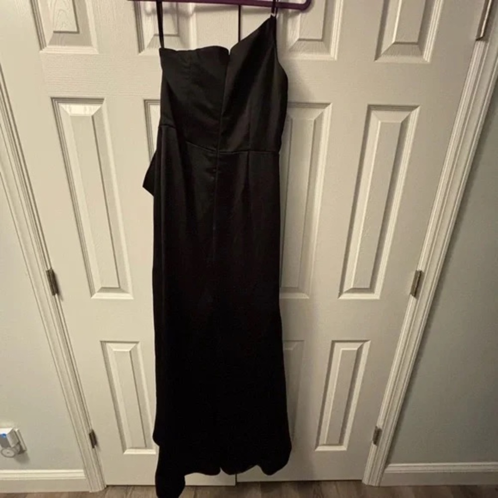 Mori Lee Black Strapless Gown